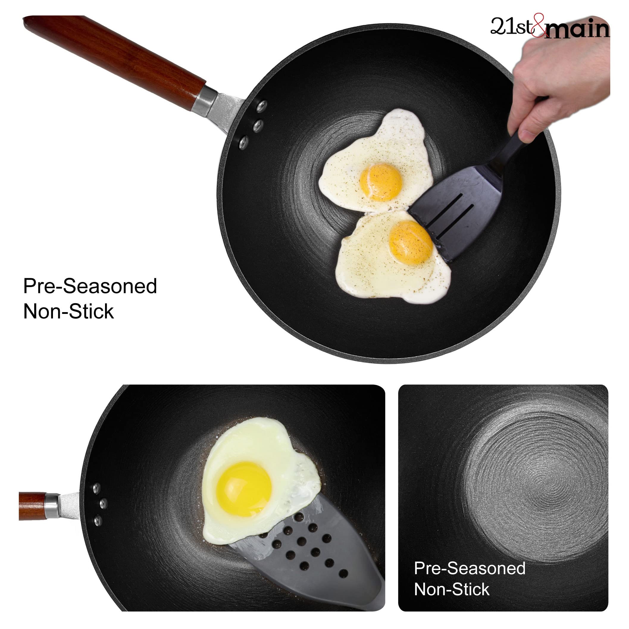 21st and Main induction-compatible wok for versatile stoves