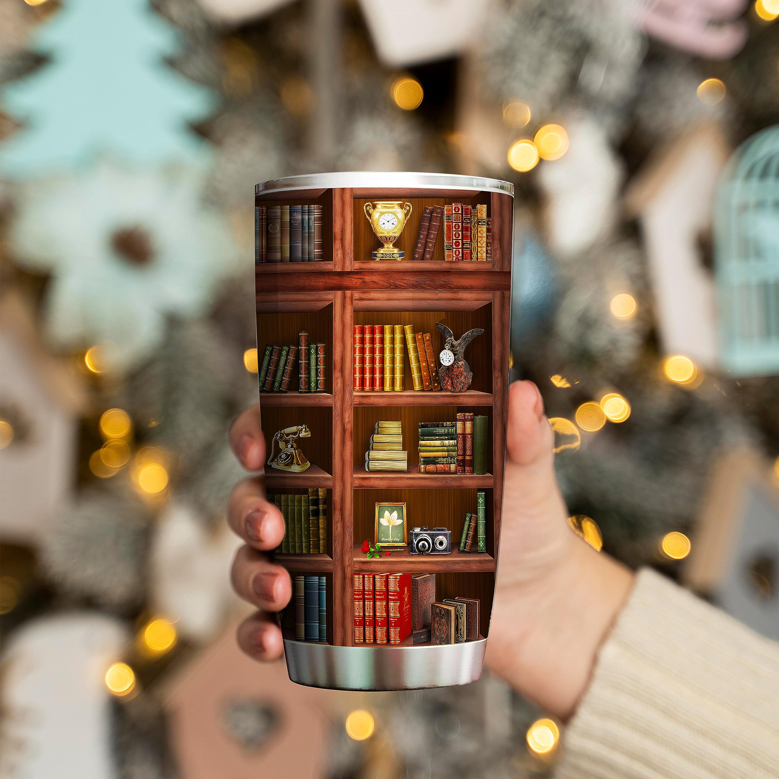 2IMT bookish gifts reader coffee tumbler highlights stainless steel durability.