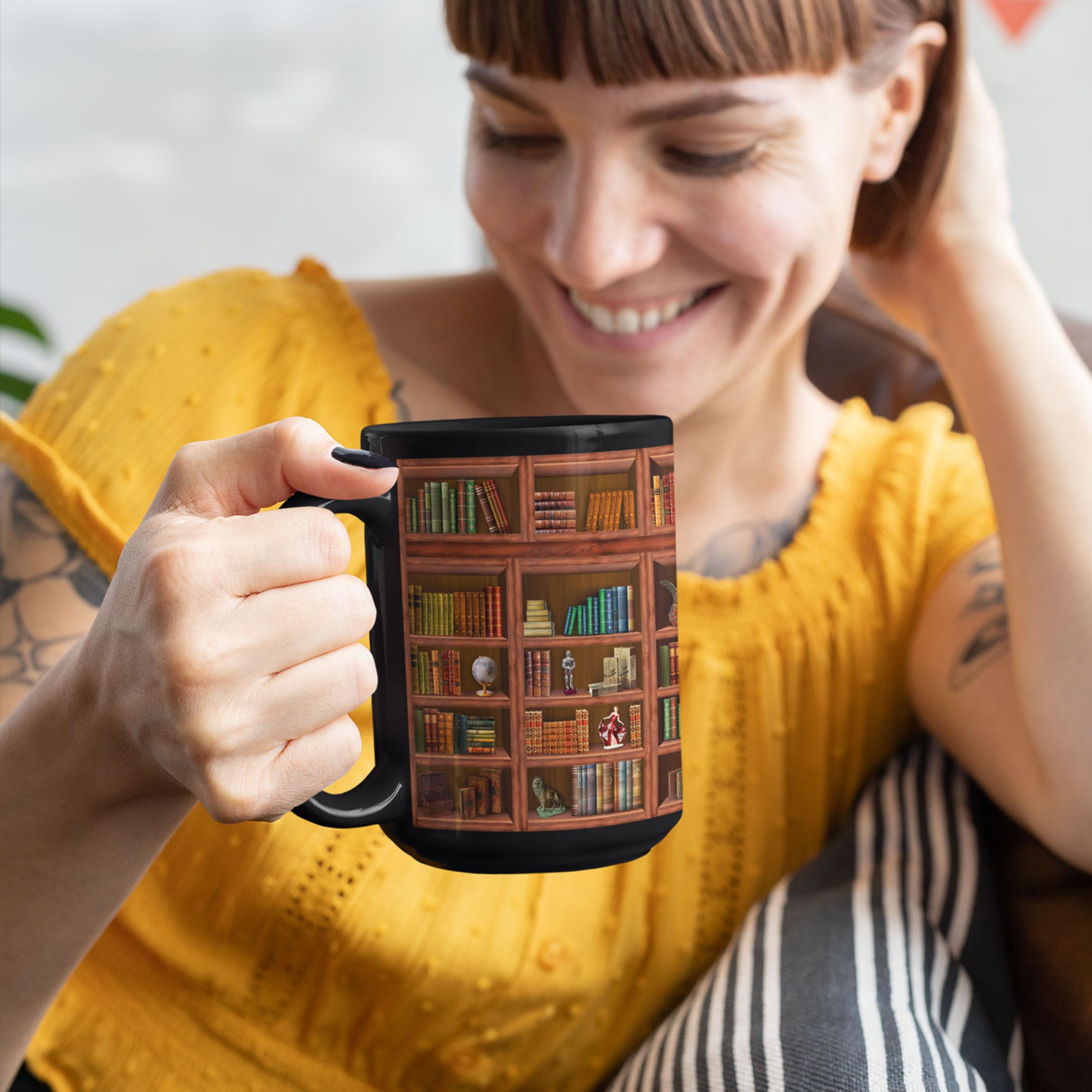 2IMT Books Mug easy-grip handle ideal for both hands.