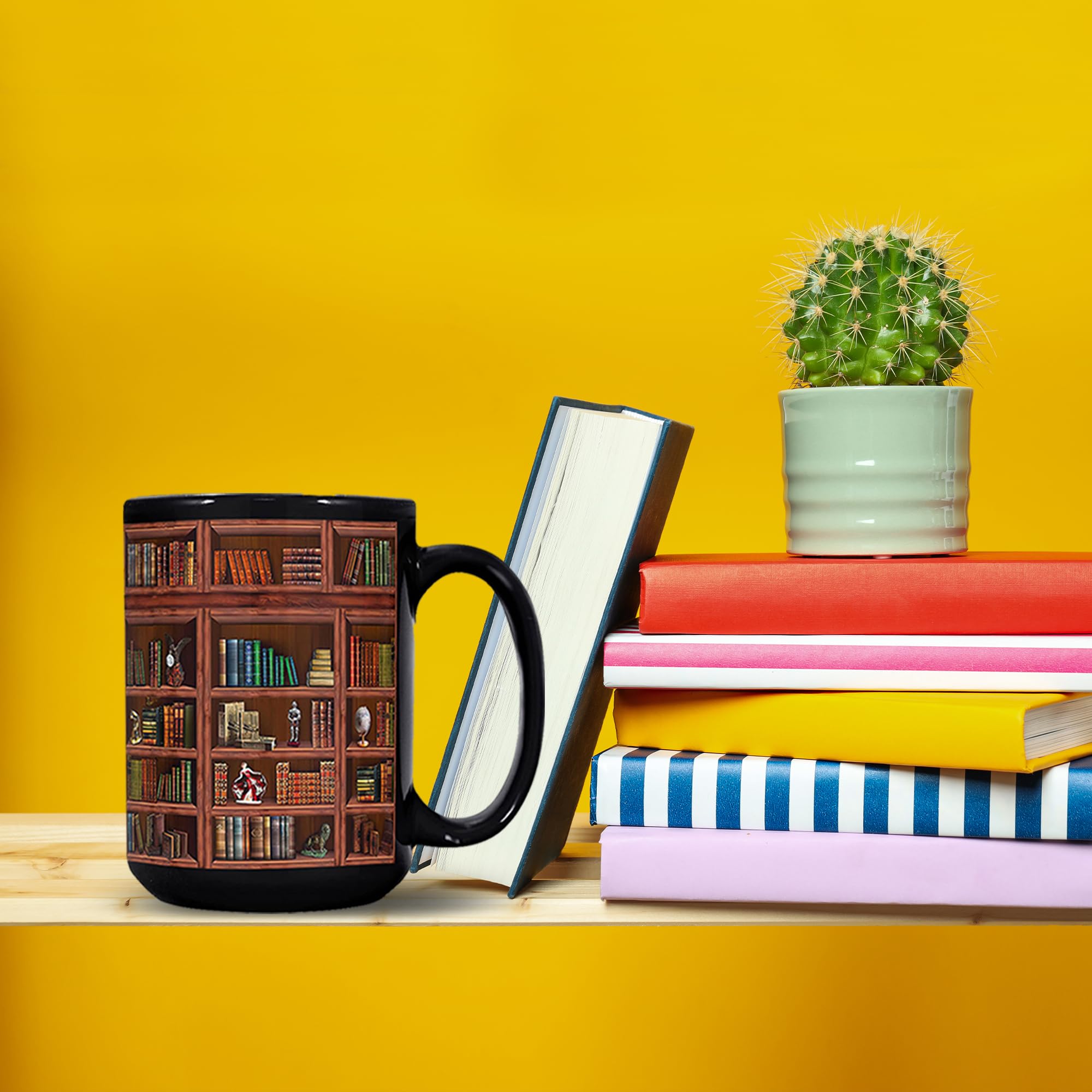 2IMT Books Mug full-color imprint resists peeling over time.