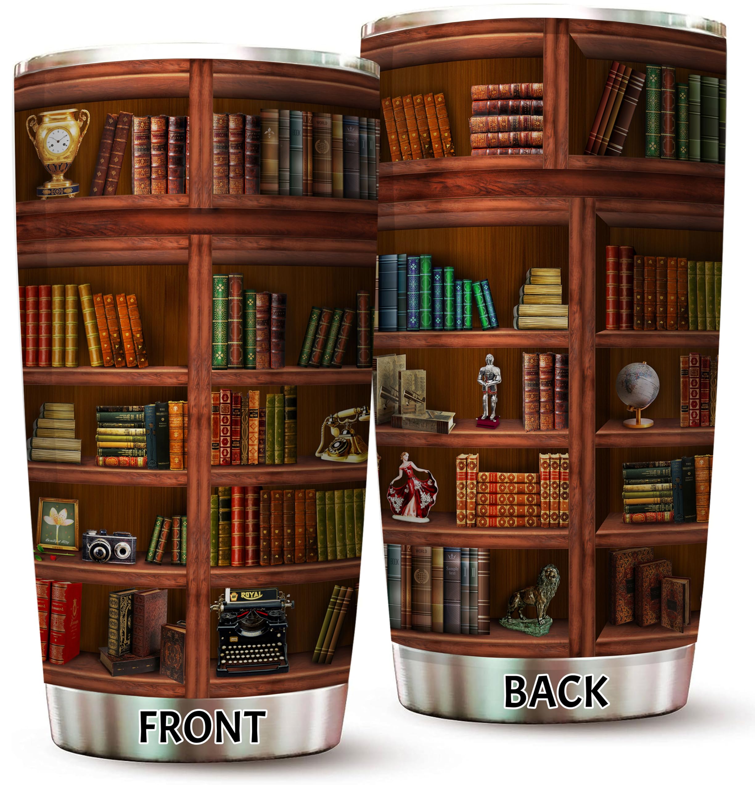 2IMT library mug with lid versatile gift for book lovers.