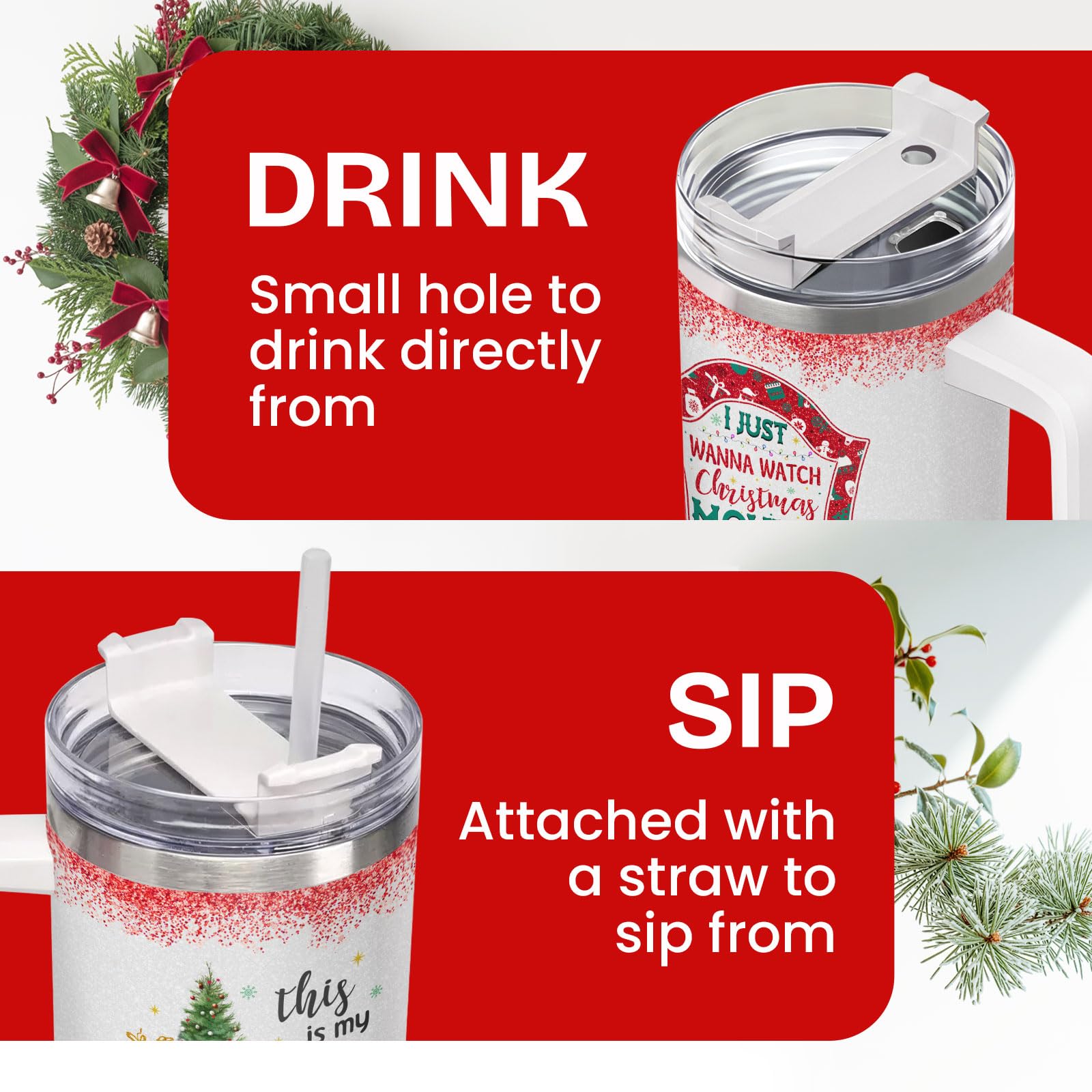 34HD double-wall insulated tumbler keeps drinks cold or hot for hours