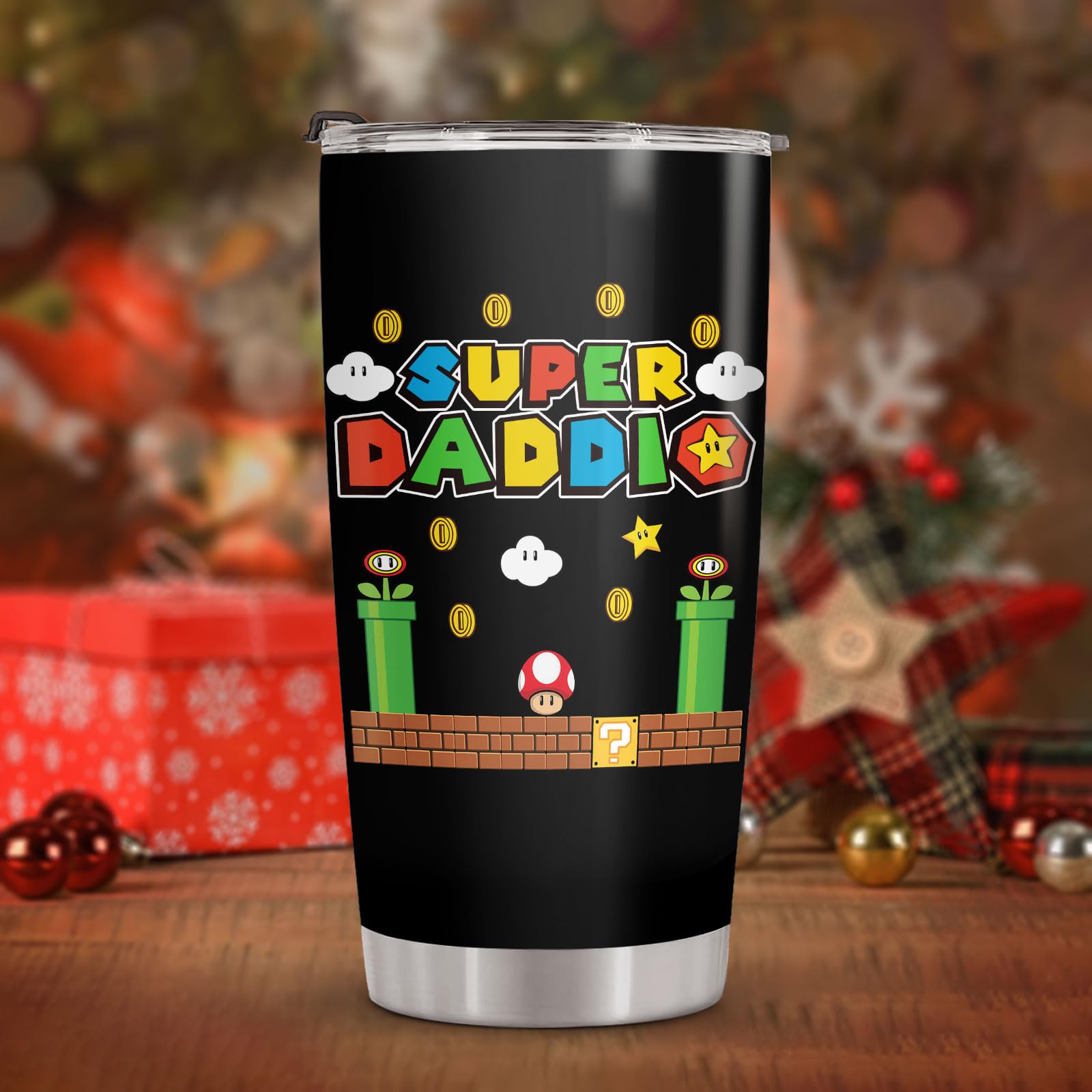34HD Gamer Dad design tumbler appeals to game lovers and busy days