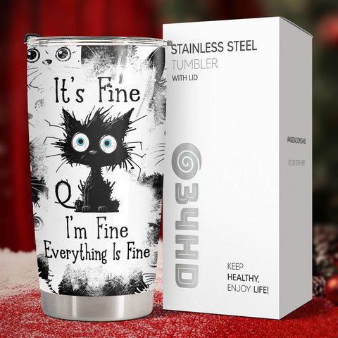 34HD gift-ready cat lover tumbler, a thoughtful present for birthdays and holidays.