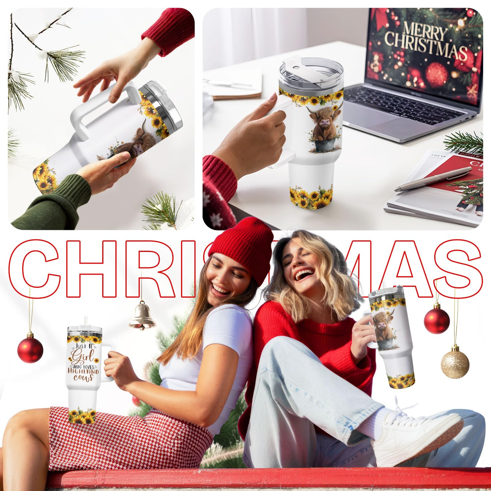 34HD gift-ready cow lover tumbler for birthdays, Mother's Day, and holidays.