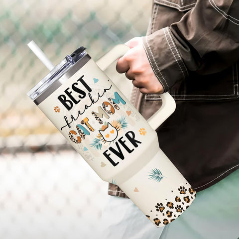 365FURY cat mom tumbler fits most car cup holders for travel