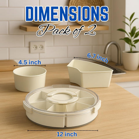 3 DUCKS Snackle Box lid and handle for easy transport.