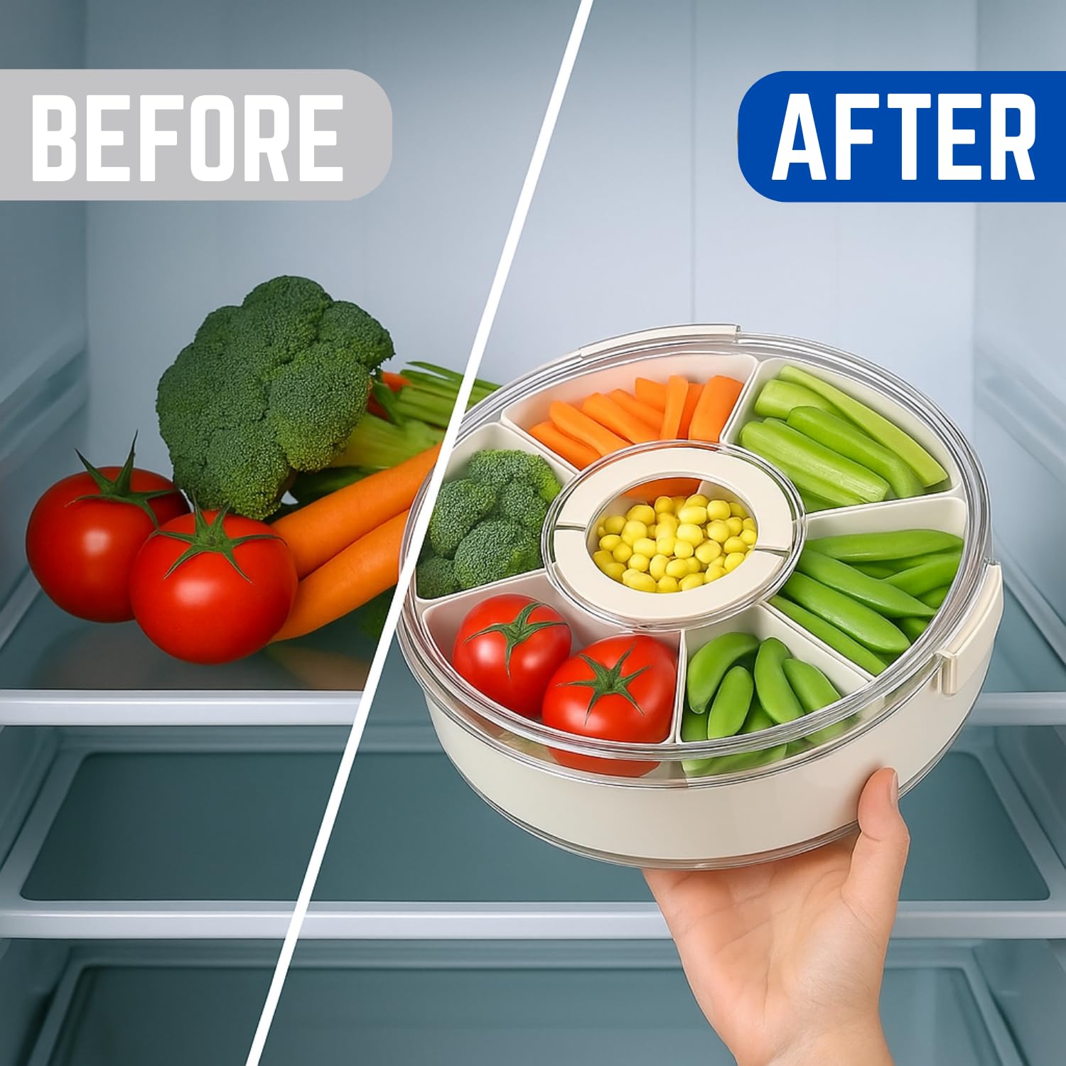 3 DUCKS Snackle Box portable tray with 360° access.