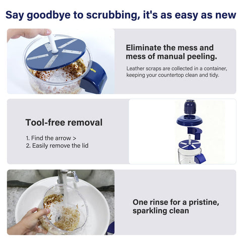 3DVASE cordless peeler with USB charging for flexible use.