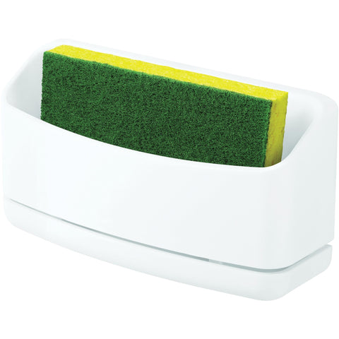 3M Command Under Sink Sponge Caddy closeup shows strong hold on tile
