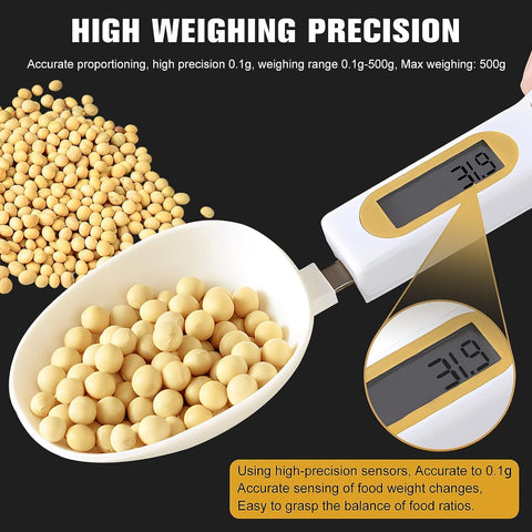 3T6B Compact Digital Spoon Scale saves counter space and stores easily.