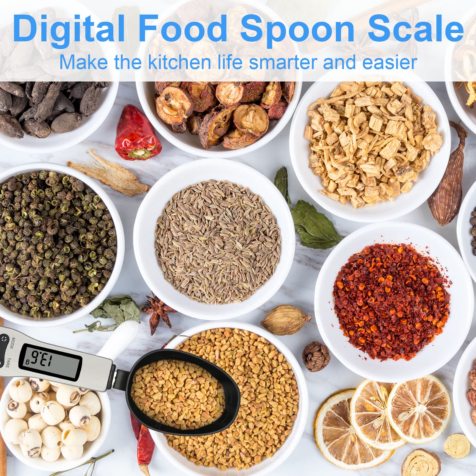3T6B digital spoon scale LCD display highlights easy reading during cooking