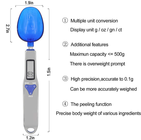 Detachable spoons on 3T6B digital spoon scale for easy cleaning