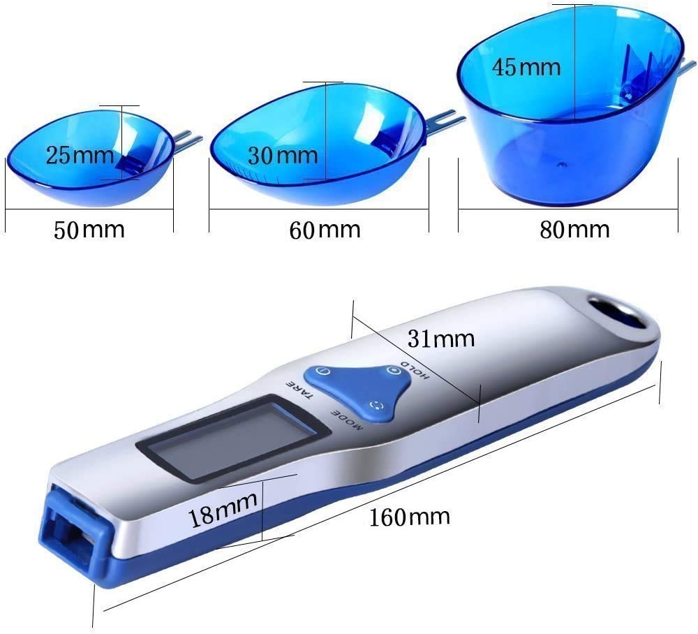 3T6B grams digital spoon with medium 45ml spoon for spices