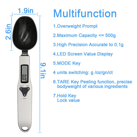 3T6B spoon scale ideal for flour, sugar, spices during baking
