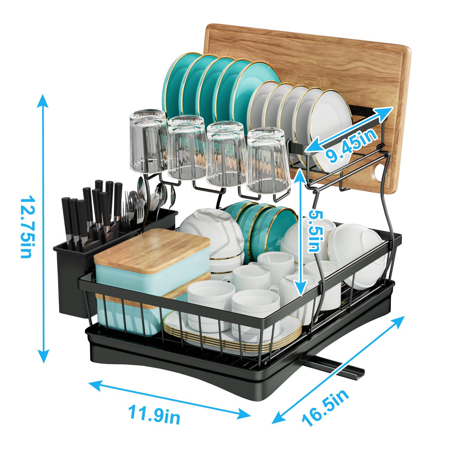 7-code rustproof metal construction supports heavy pots and pans securely.
