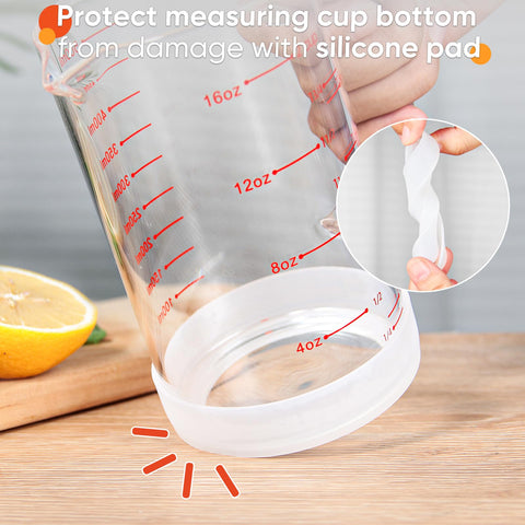 77L dual-sided scales read cups, oz, and ml from any angle