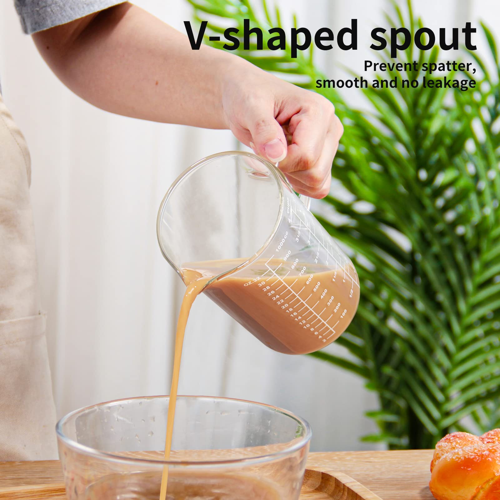 77L pour-spout ensures drip-free pouring and controlled flow.