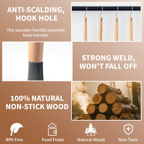 77L large spatula protects non-stick cookware with soft silicone.