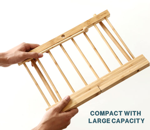 Assembled drying rack ready to dry multiple pasta shapes