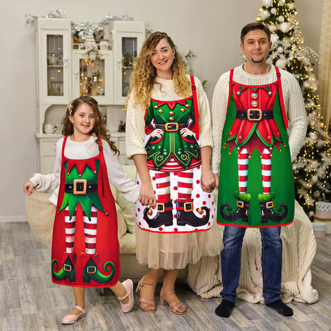 90shine elf aprons with adjustable straps ensure a comfortable fit for all adults.