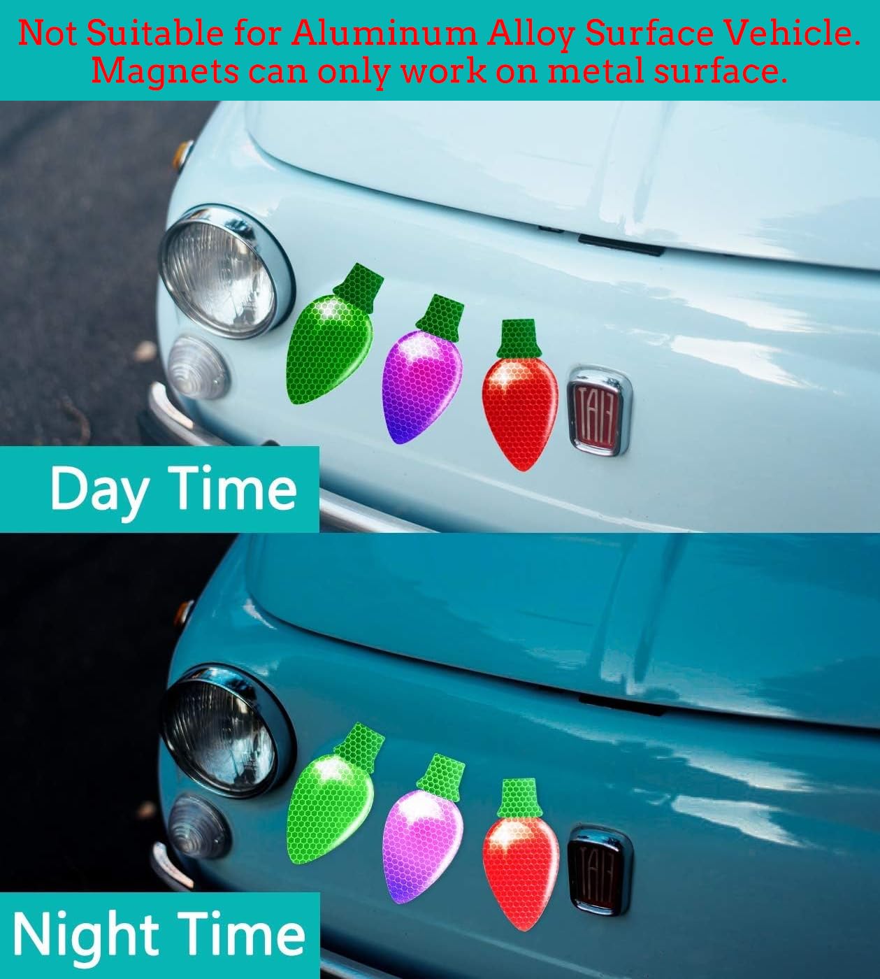90shine green bulb magnets add festive flair to fridges or cars