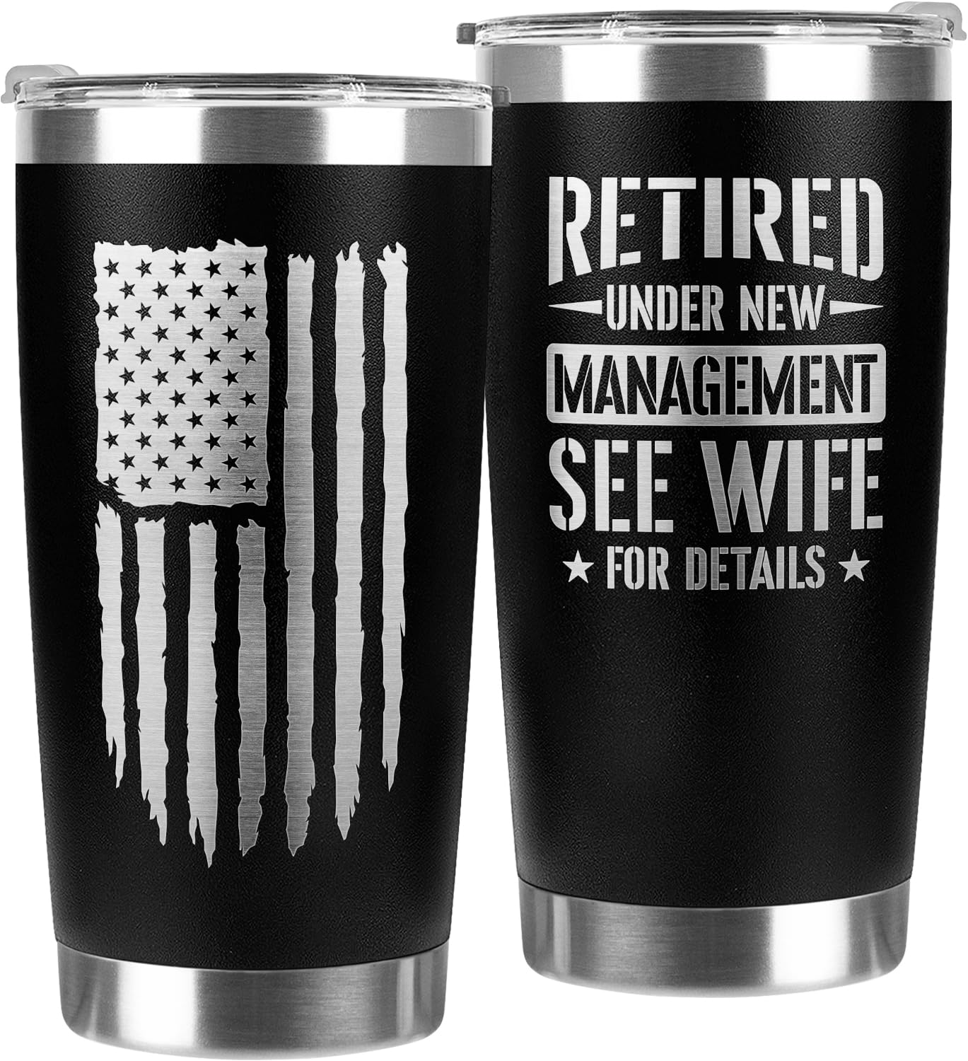 94Bright retirement tumbler with quote for gifting, keeps drinks at the right temperature.