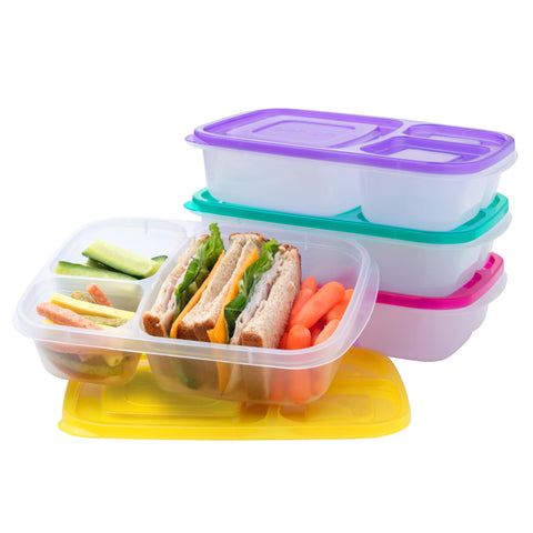 Bentgo Easyboxes stackable lunch boxes in bright colors for easy on-the-go meals.