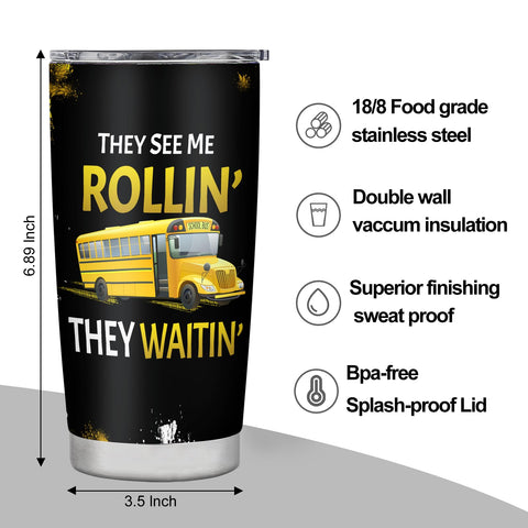 Grawmise bus-driver gift for men with a fun school-bus graphic.