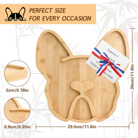 A AIFAMY French Bulldog cheese board serving platter showcases food beautifully at gatherings.