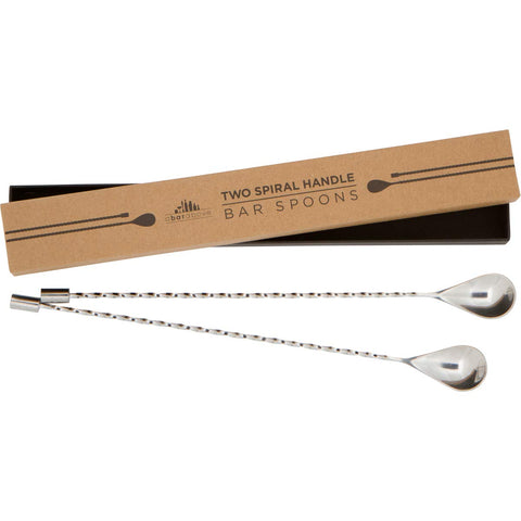 A Bar Above bar spoon set with spiral handle for precise stirring