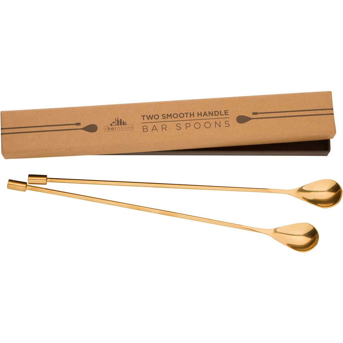A Bar Above bar spoon set with spiral handle offers a confident grip for precise stirring.