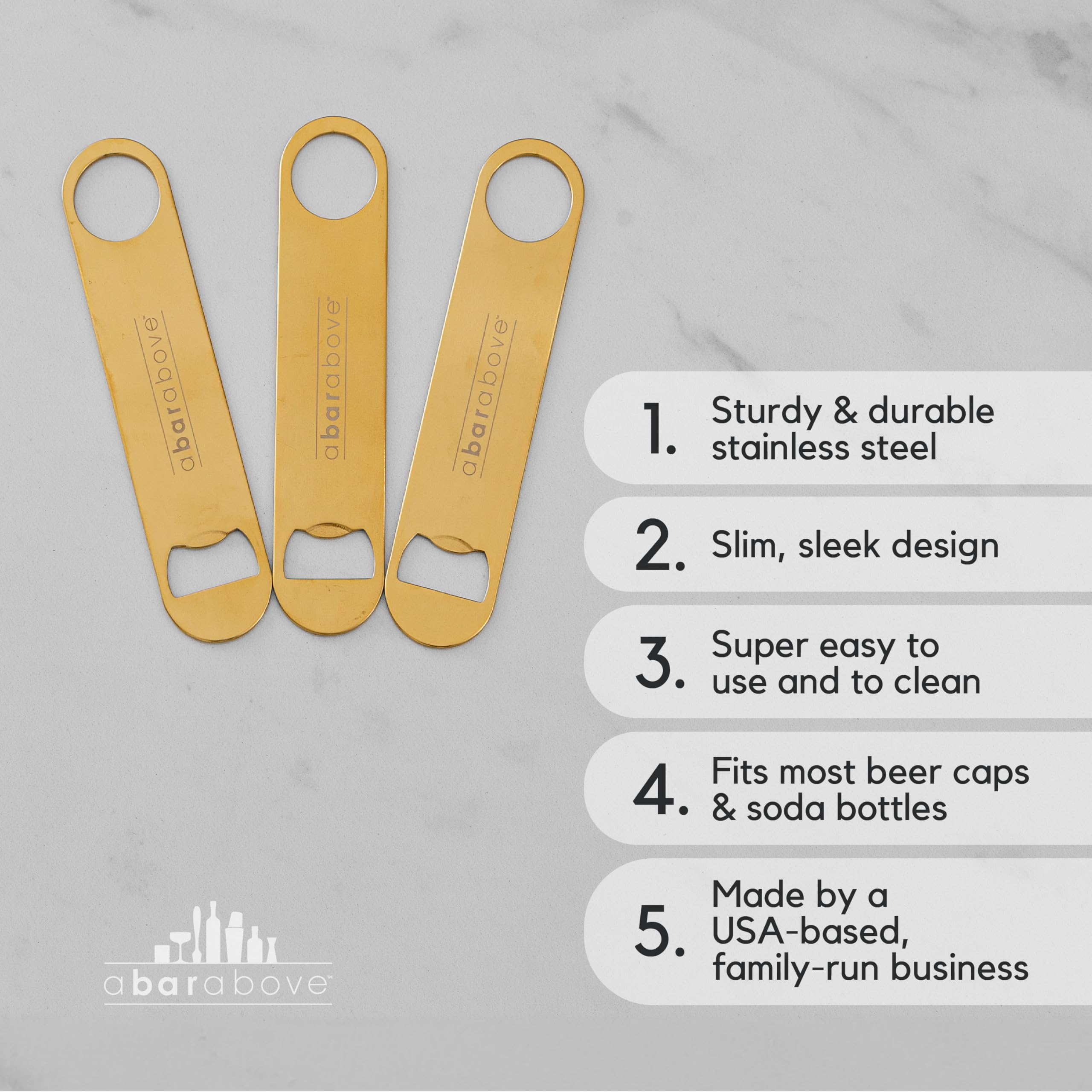 A Bar Above bottle-opening action demonstrates quick, clean caps removal for beverages.