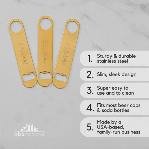 A Bar Above bottle-opening action demonstrates quick, clean caps removal for beverages.