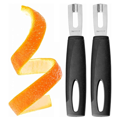 A Bar Above channel knife blade closeup showing precision for flawless citrus garnishes