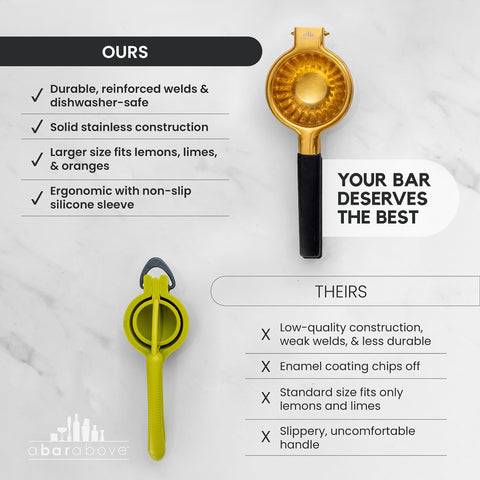 A Bar Above dishwasher-safe juicer cleans quickly between drinks and meals
