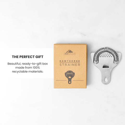 A Bar Above Hawthorne strainer enables fast pours into two glasses with practice.