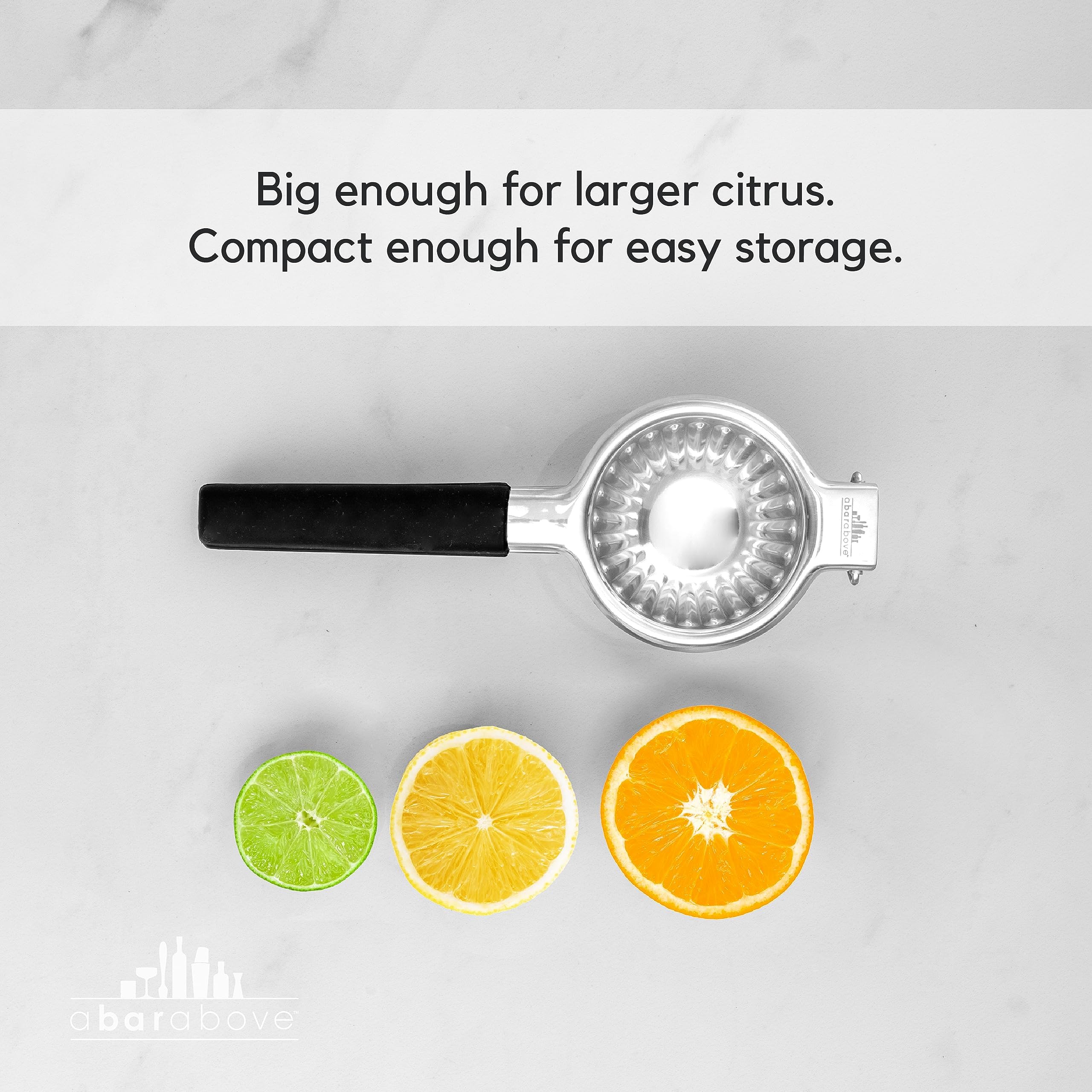 A Bar Above wide-bowl citrus juicer extracts more juice with less effort