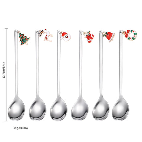 A · HOUSEWARE long-handled stainless steel spoons for tall mugs.