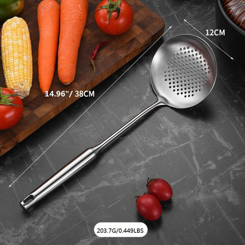 A · HOUSEWARE slotted skimmer ideal for vegetables, pasta, and dumplings