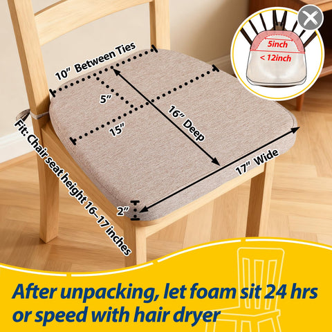 AAAAAcessories dining chair pad with non-slip base for stable meals