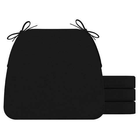 AAAAAcessories D-Shaped Cushion, black, front view for comfortable seating.