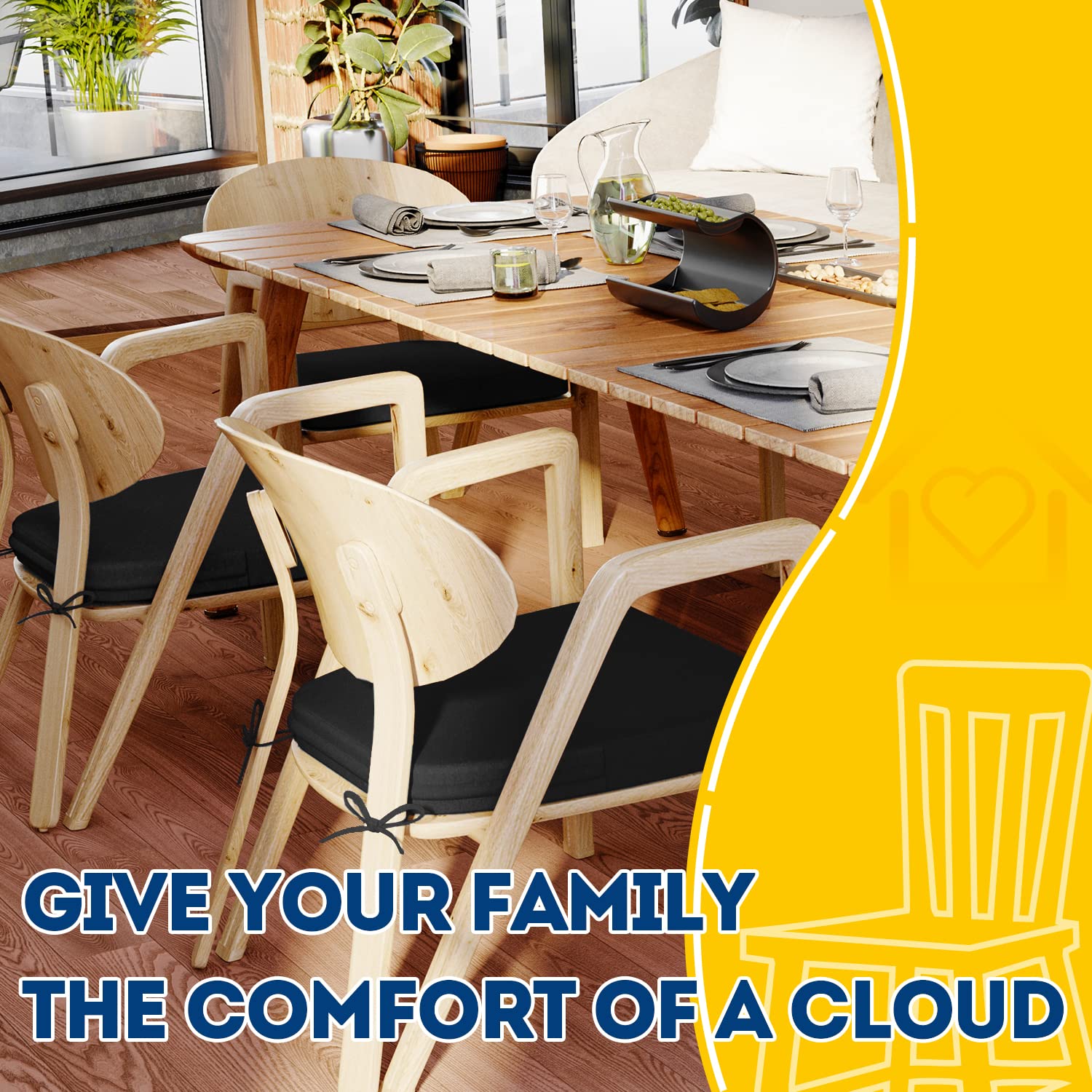 2-inch foam core provides supportive seating with AAAAAcessories.