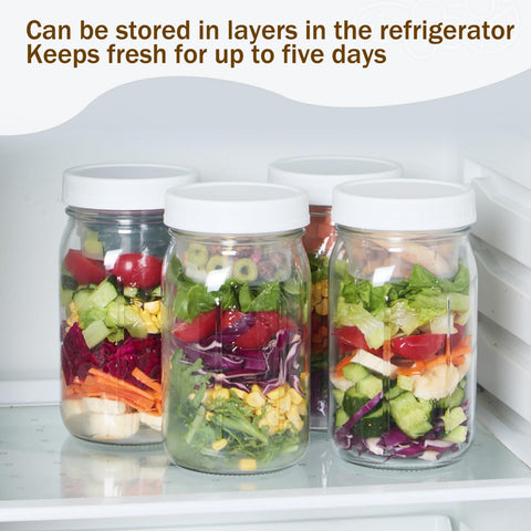 Aabberson refrigerator-friendly jar for organized, grab-and-go lunches