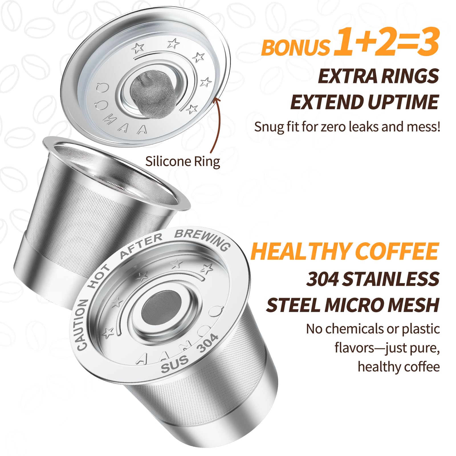 AANQQ reusable filter supports customizable blends with your preferred grind.