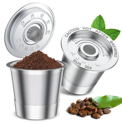 AANQQ two-pack K-cup reusable pods in a box for easy eco-friendly brewing.