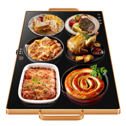 Aanuan warming tray buffet 32x18 on table keeps dishes warm for guests.