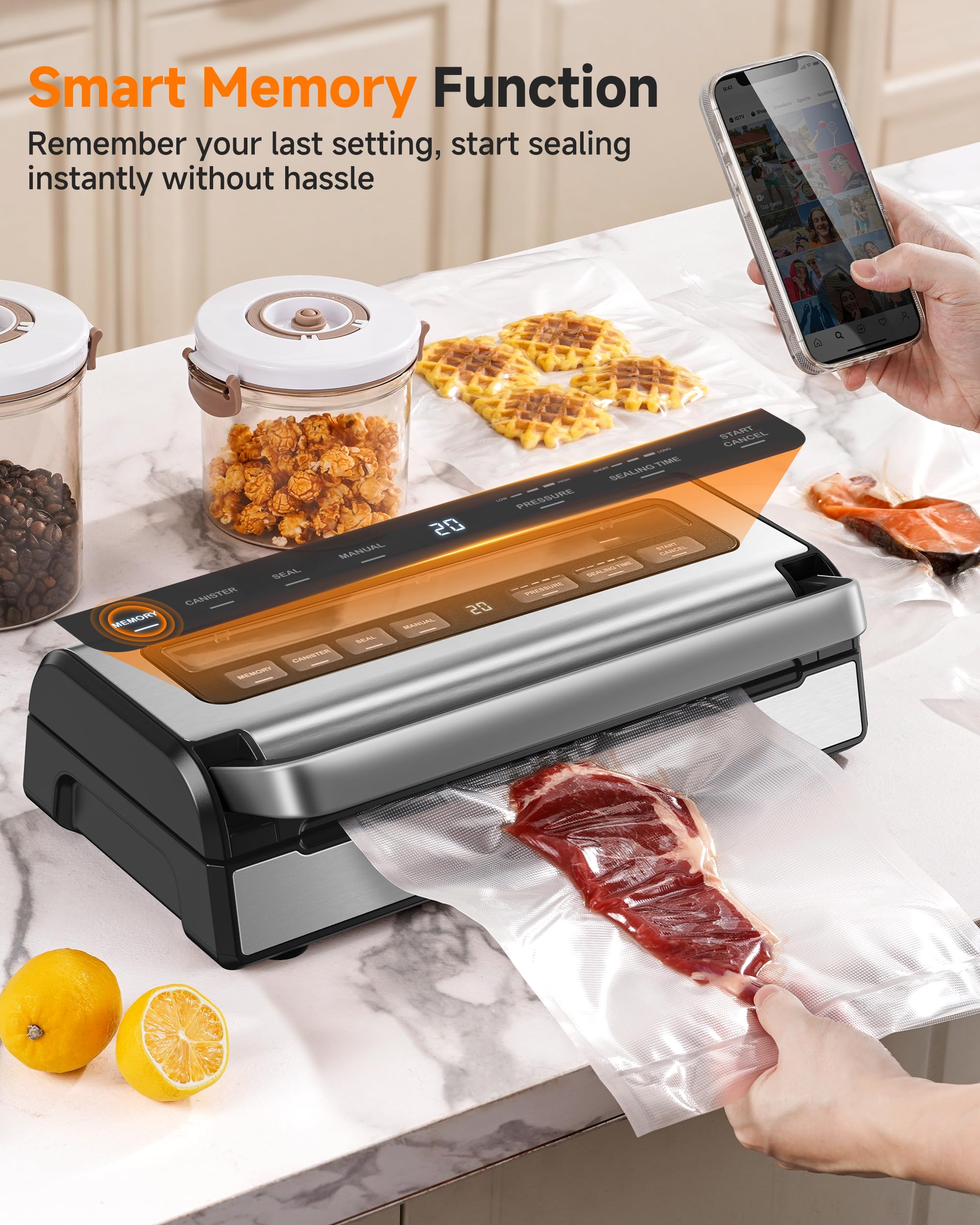 AAOBOSI built-in cutter for precise bag sizing.