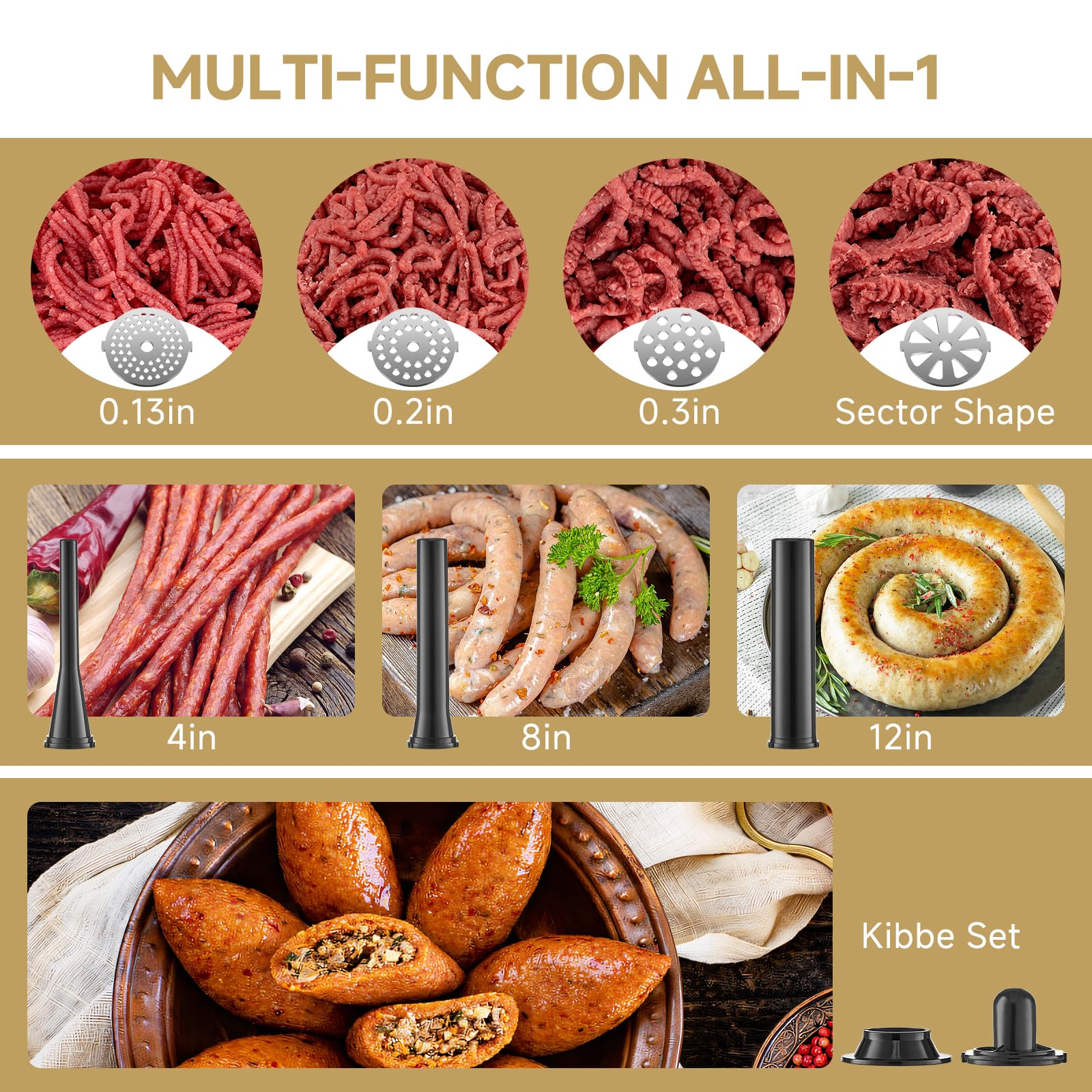 AAOBOSI kibbe attachment expands recipe options for stuffed kibbe