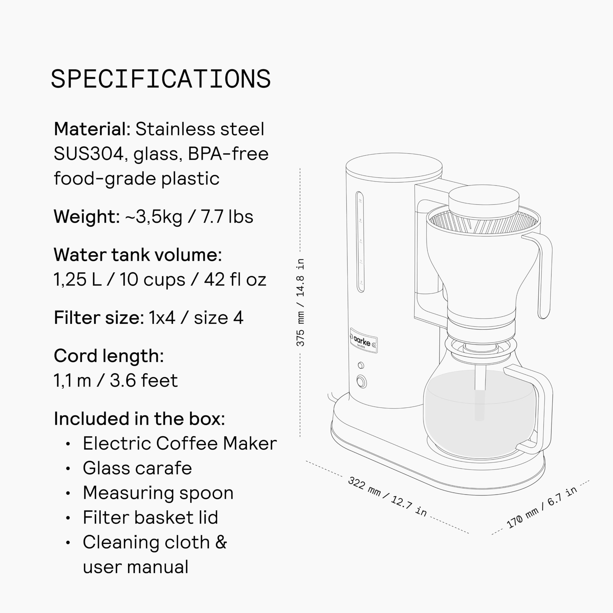 Aarke automatic drip-stop in action for controlled pours.